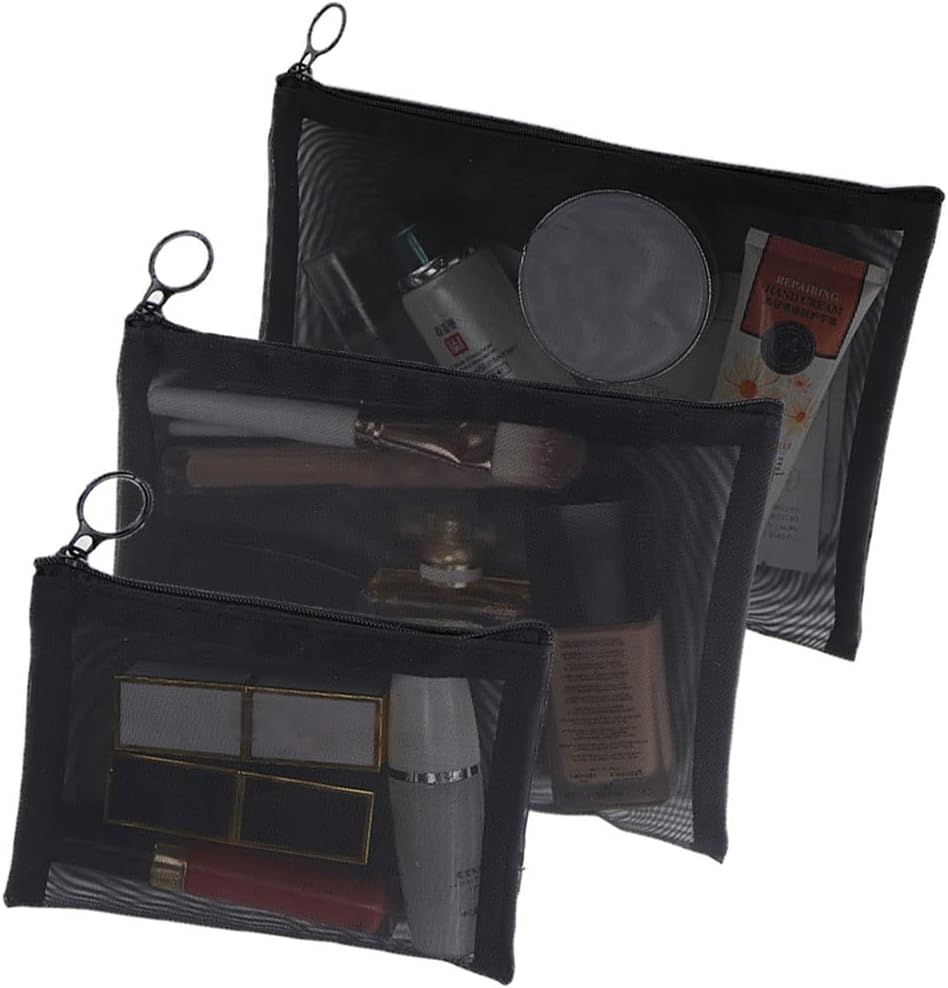Organisateur de sac 3 pièces : le compagnon idéal pour les femmes en voyage   Profitez d'une trousse de maquillage transparente et pratique pour un rangement optimal
