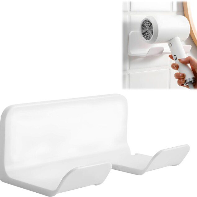 Support de sèche-cheveux sans percer : la solution idéale pour une salle de bain ordonnée et élégante
