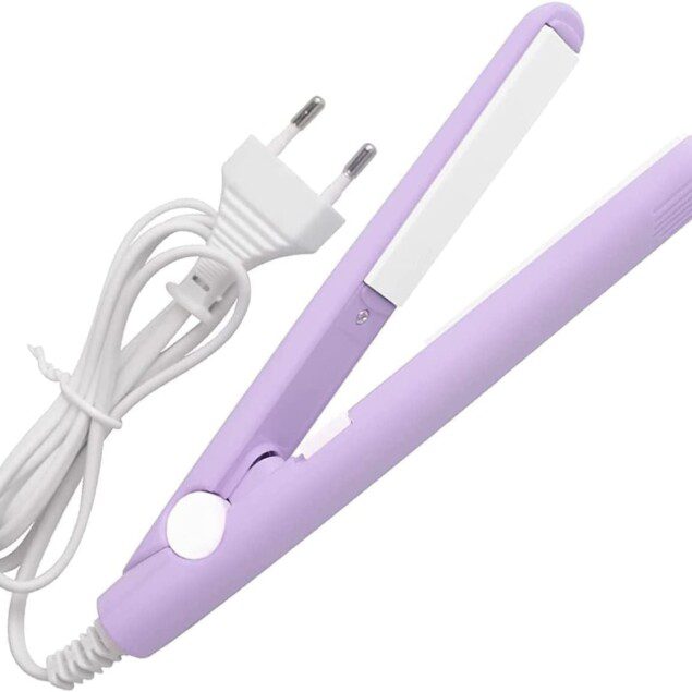 Fer à lisser 2 en 1 : lisseur et fer à friser mini en céramique pour tous types de cheveux, idéal pour les voyages et les franges