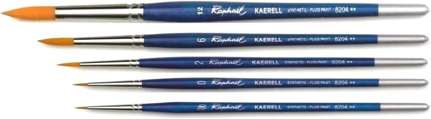 Pinceaux de précision pour artistes : set de 5 pièces Raphael Série 8204 Kaerell pour des détails exquis – Image 13