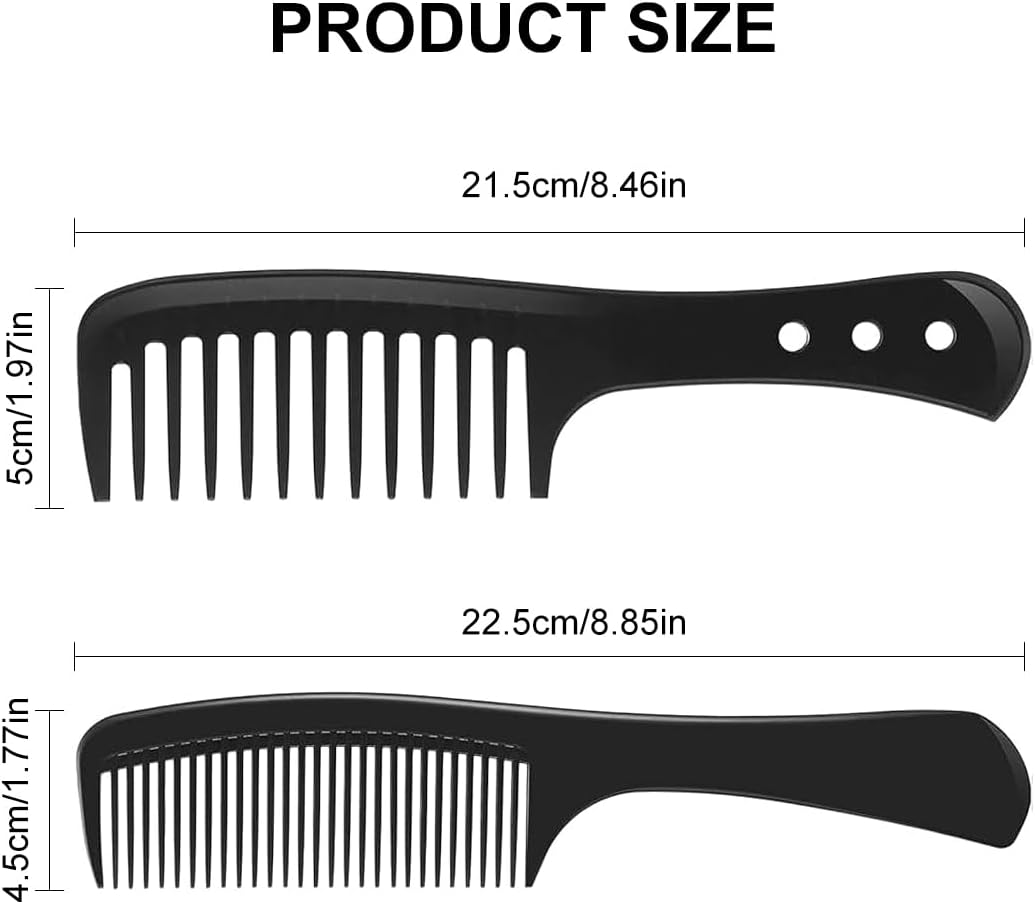 Peigne démêlant à dents larges en fibre de carbone : l'outil idéal pour les cheveux longs, bouclés ou droits – Image 2