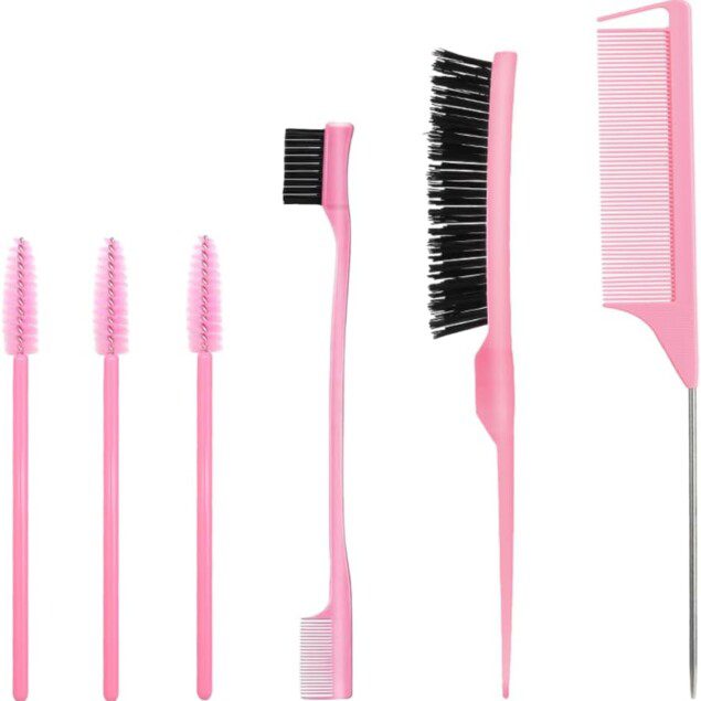 Set complet de 6 pièces pour les passionnés de coiffure : brosses et peignes pour un style impeccable