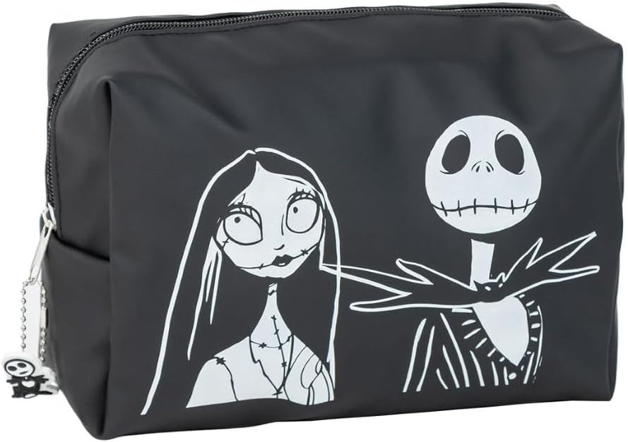 Trousse de maquillage élégante pour les fans de Nightmare Before Christmas : un organisateur d'accessoires indispensable pour vos voyages beauté