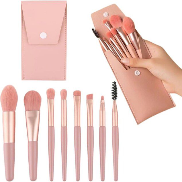 Pinceaux de maquillage professionnels : ensemble de 8 pièces pour un teint parfaitement sublimé