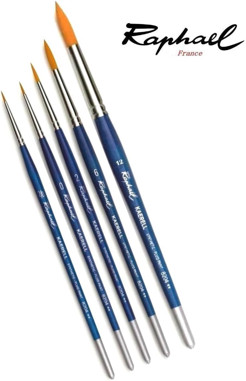 Pinceaux de précision pour artistes : set de 5 pièces Raphael Série 8204 Kaerell pour des détails exquis – Image 8