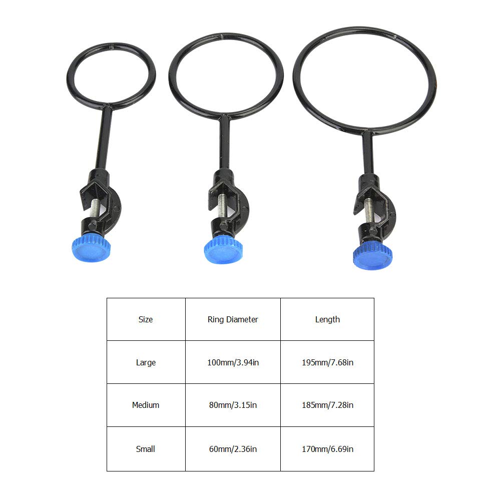 Anneaux de support en fer : l'outil idéal pour les laboratoires modernes Optimisez votre espace de travail avec des anneaux en revêtement noir disponibles en différentes tailles – Image 6