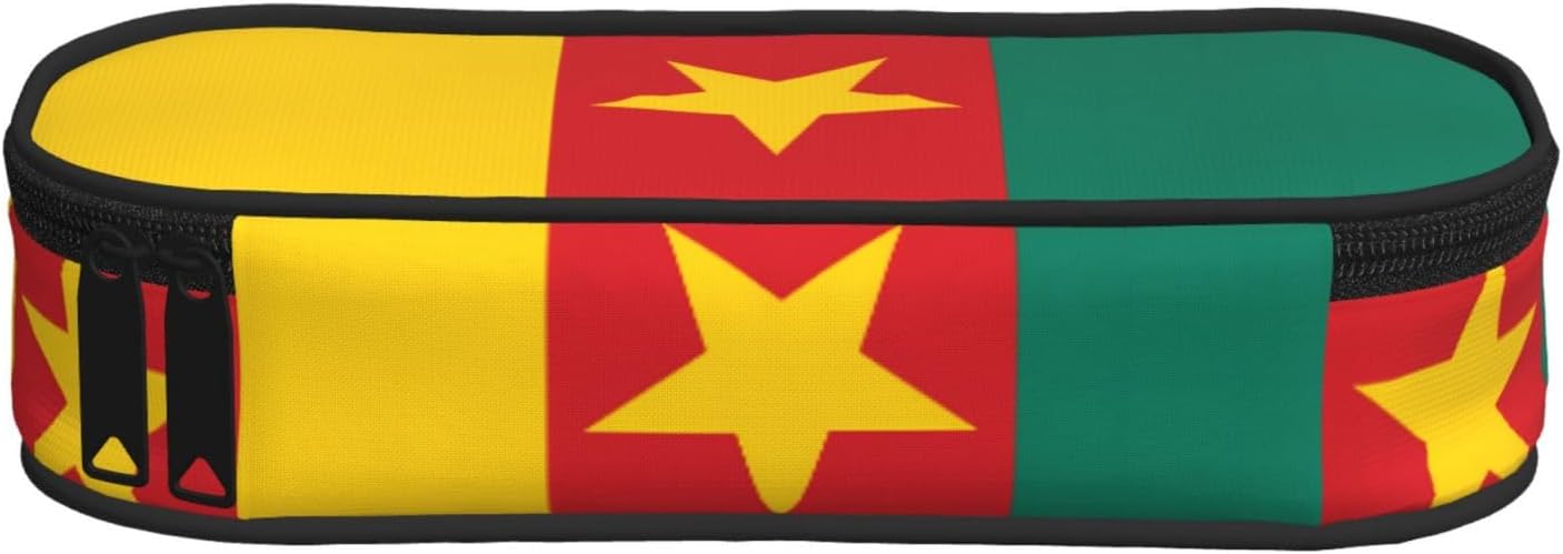 Trousse à crayons imprimée drapeau du Cameroun : un rangement élégant pour les passionnés de papeterie et de beauté – Image 2