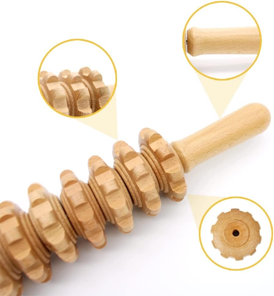 Masseur anti-cellulite en bois : le rouleau courbé idéal pour un soulagement musculaire et une relaxation totale – Image 7