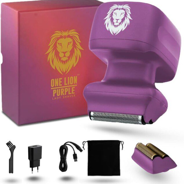 Rasoir Électrique Skull Shaver One Lion Purple Pro pour Femmes   Doublé de Technologie pour un Rasage Doux et Efficace