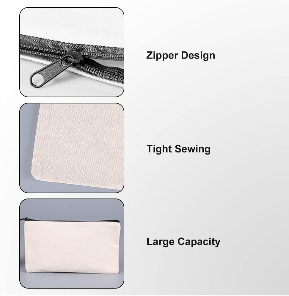 Pochette en tissu zippée : l'accessoire idéal pour le travail, l'école et vos voyages – Image 3