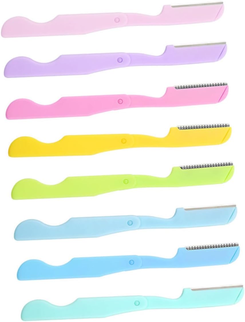 Rasoirs à sourcils pliables : le lot de 8 pièces idéal pour un épilage précis et facile
