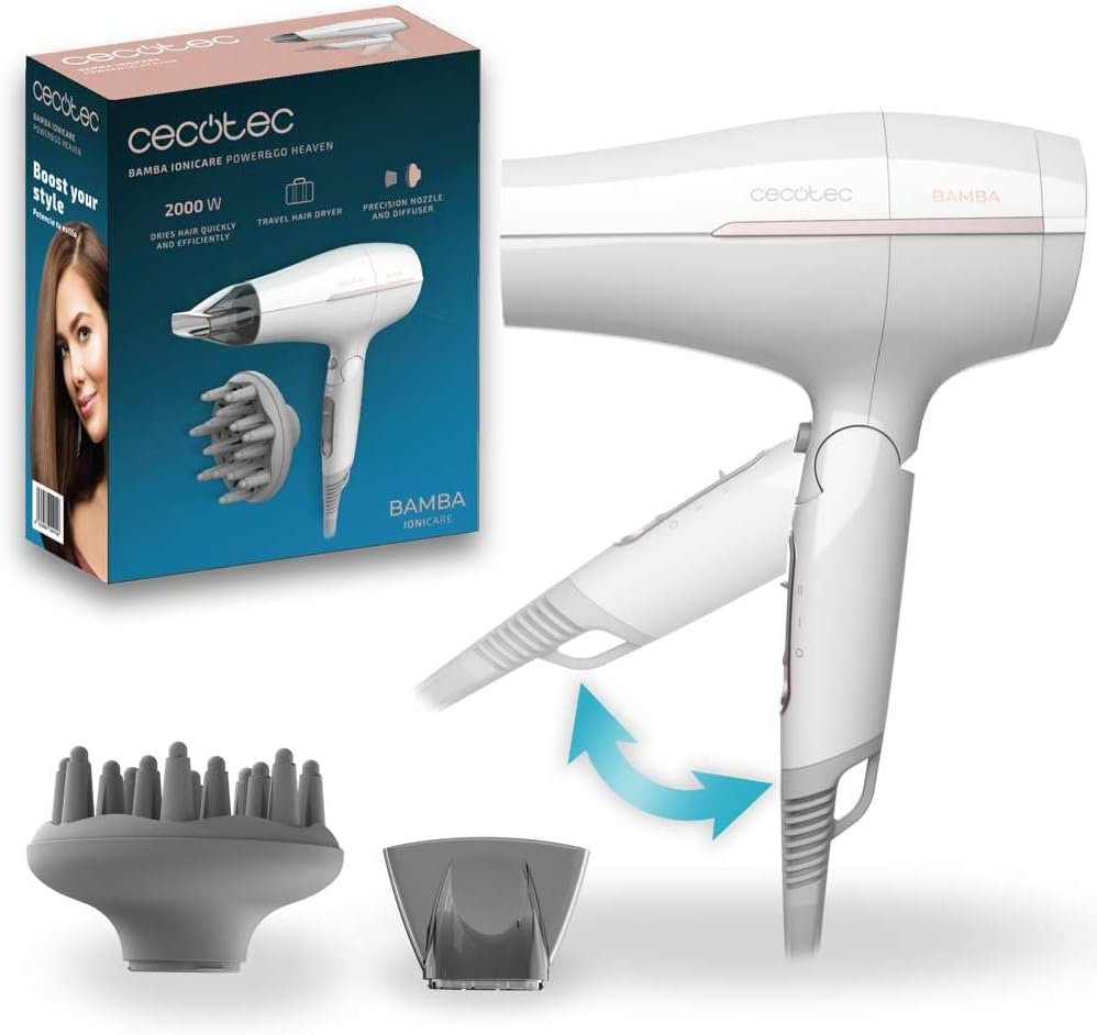Sèche-cheveux pliable 2000W : pour les voyageurs à la recherche d'un coiffage rapide et efficace