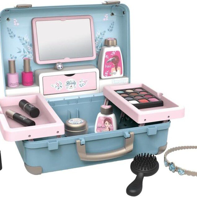Valise beauté pour enfant : découvrez le monde du maquillage, de la coiffure et de l'onglerie avec 13 accessoires ludiques dès 3 ans