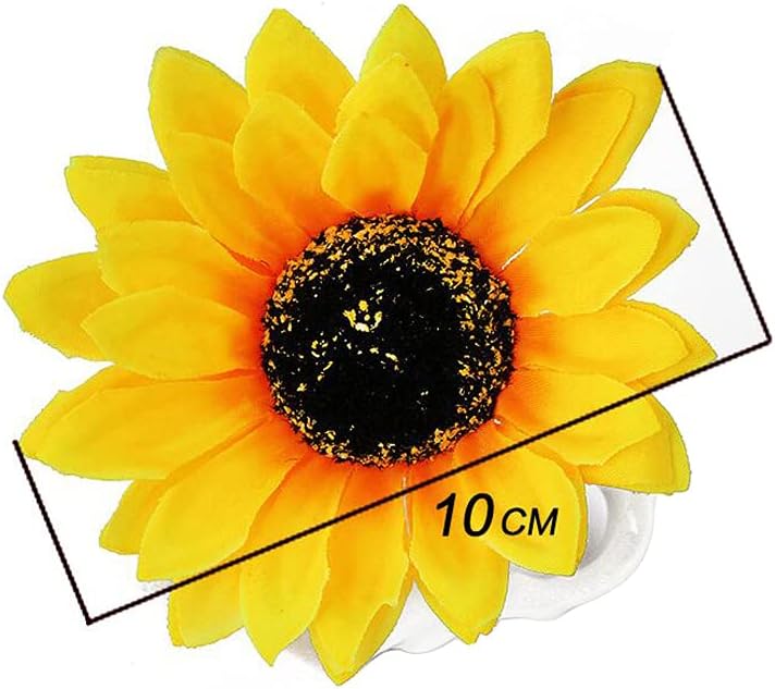 Pinces crocodiles en forme de tournesol : accessoires de coiffure pour femmes et filles, idéaux pour des vacances à la plage et des fêtes estivales – Image 2