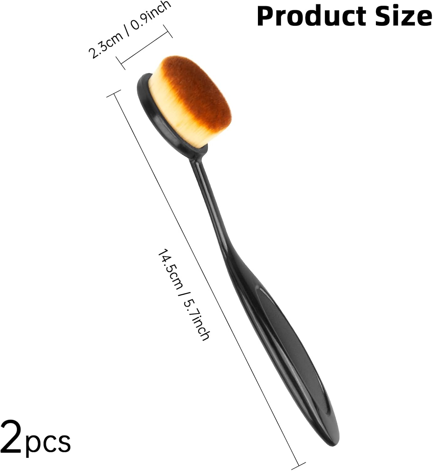 Pinceau de maquillage ovale de qualité supérieure : l'outil essentiel pour un teint parfait et un contouring maîtrisé – Image 2
