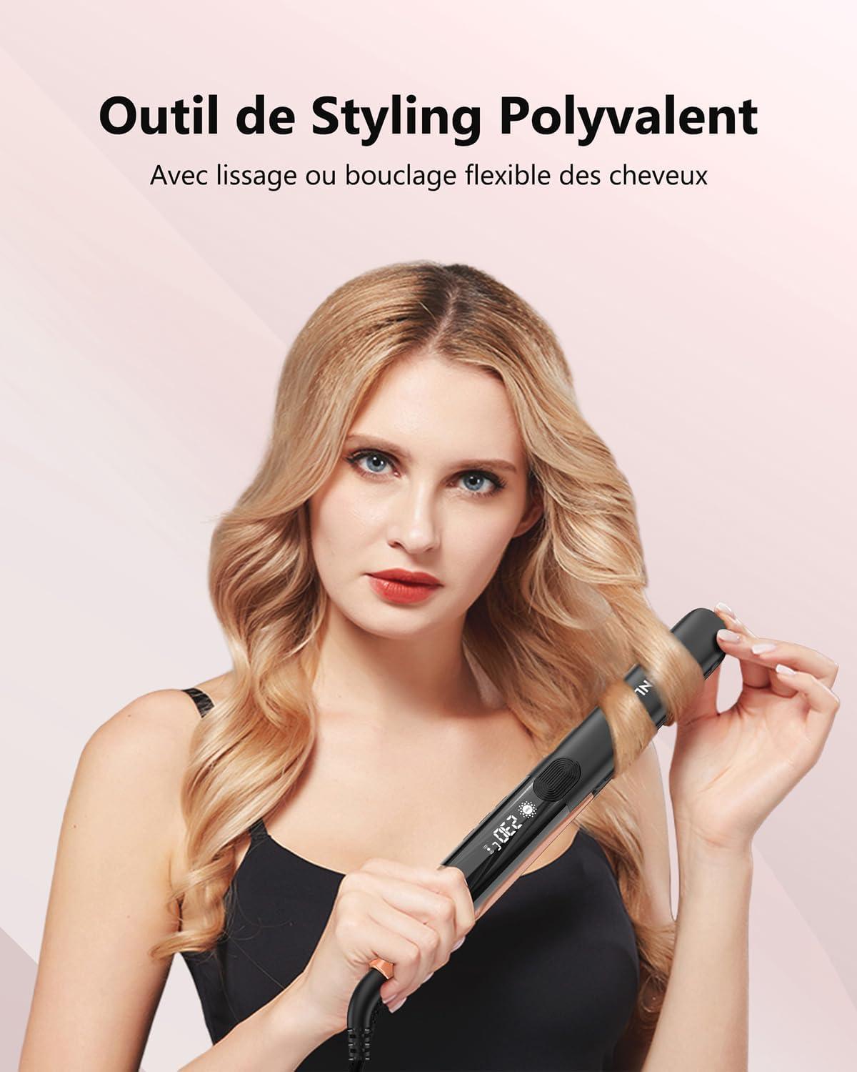 Lisseur et boucleur 2 en 1 : l’outil indispensable pour des cheveux brillants et sans frisottis – Image 7