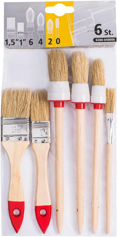 M7 Set de 6 pinceaux pour travaux de peinture : une couverture uniforme avec poils naturels – Image 11