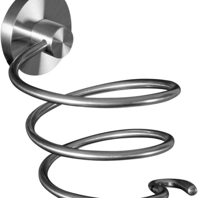 Porte-sèche-cheveux en acier inoxydable : l'élégance pour votre salle de bains   Découvrez notre porte-sèche-cheveux exclusif en acier inoxydable brossé, conçu pour les amateurs de design raffiné. Offrez à votre salle de bains une touche moderne tout en gardant votre sèche-cheveux à portée de main, alliant praticité et esthétisme.