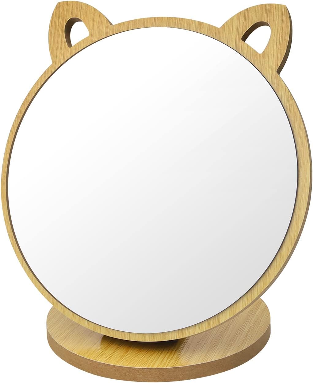 Miroir de maquillage créatif : le petit miroir en forme d'oreille de chat pour sublimer votre chambre ou salon