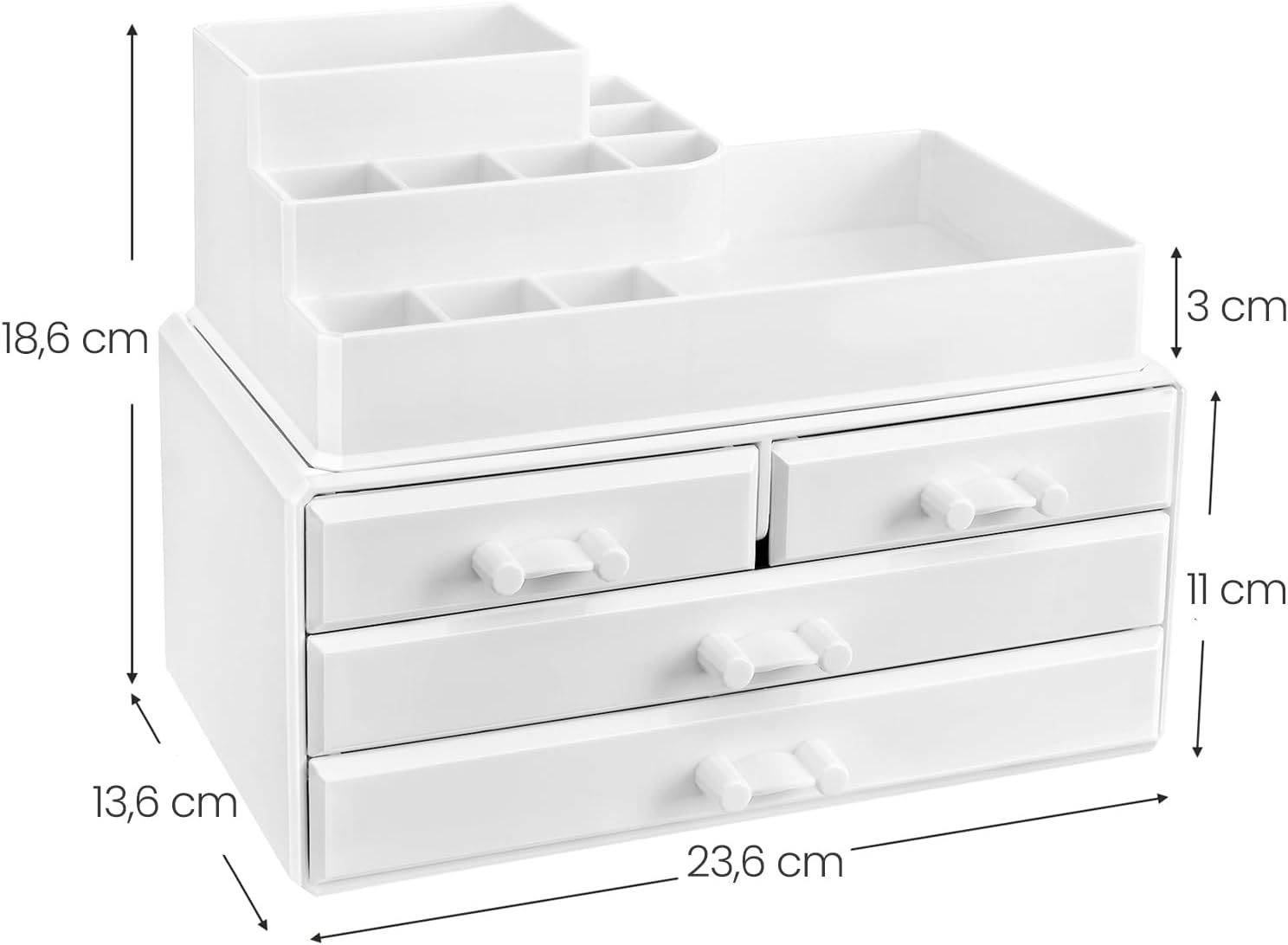 Organisateur de maquillage : le rangement parfait en acrylique pour coiffeuse, chambre et salle de bain – Image 4