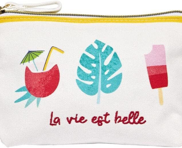 Pochette en Coton La Vie est Belle pour Femme
