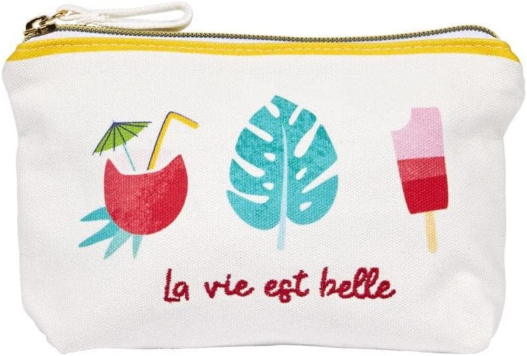 Pochette en Coton La Vie est Belle pour Femme