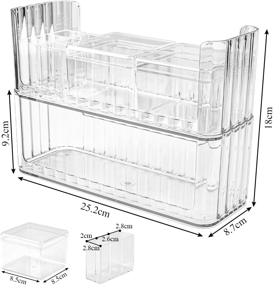 Boîte de rangement transparente pour maquillage : l'organisateur idéal pour les passionnés de beauté – Image 2