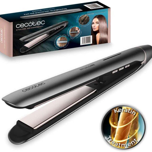 Lisseur de cheveux professionnel pour un coiffage parfait : domptez vos mèches avec le Bamba RitualCare 880 HidraProtect   Découvrez le lisseur de cheveux Bamba RitualCare 880 HidraProtect, un outil de coiffure élégant doté d'un revêtement en kératine et huile d'argan pour protéger et sublimer vos cheveux tout en offrant une température réglable entre 160 ºC et 220 ºC. Idéal pour les femmes souhaitant un résultat lisse et brillant en un temps record, grâce à sa technologie Pro Ionizer qui élimine les frisottis pour une finition impeccable.