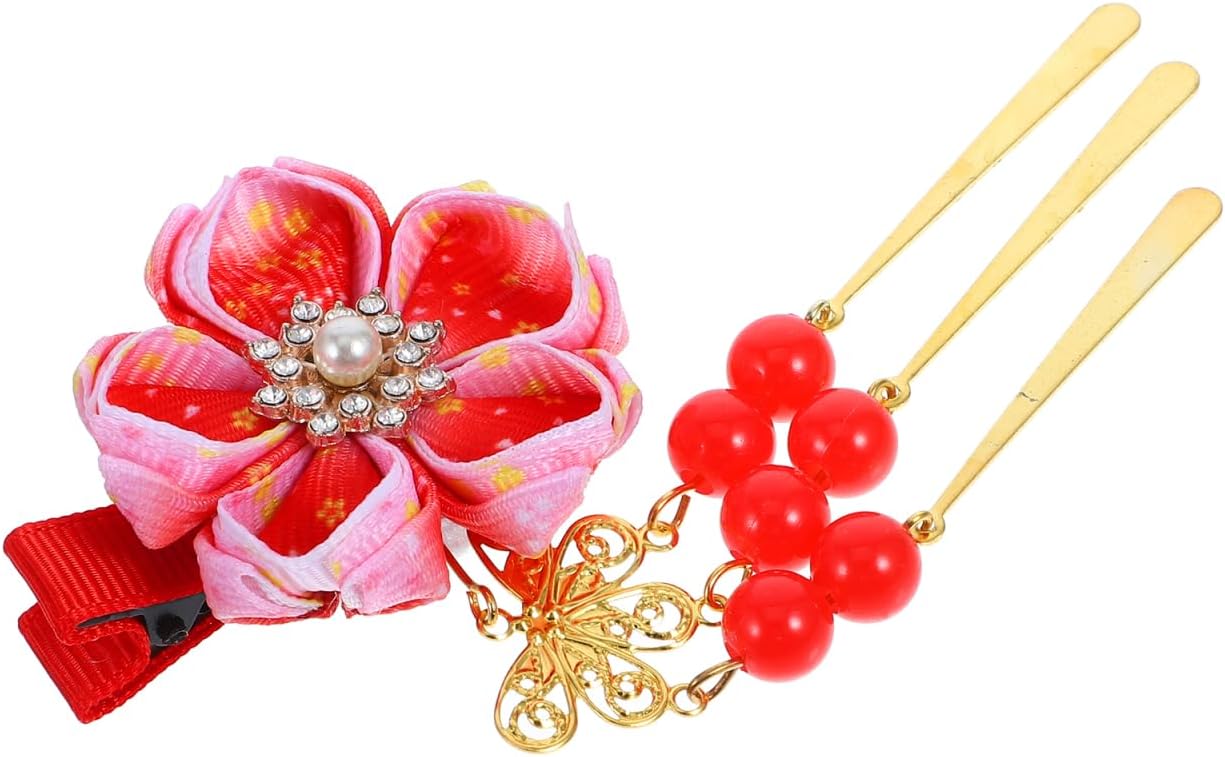Kimono : pince à cheveux kanzashi pour filles, élégance et style floral – Image 9