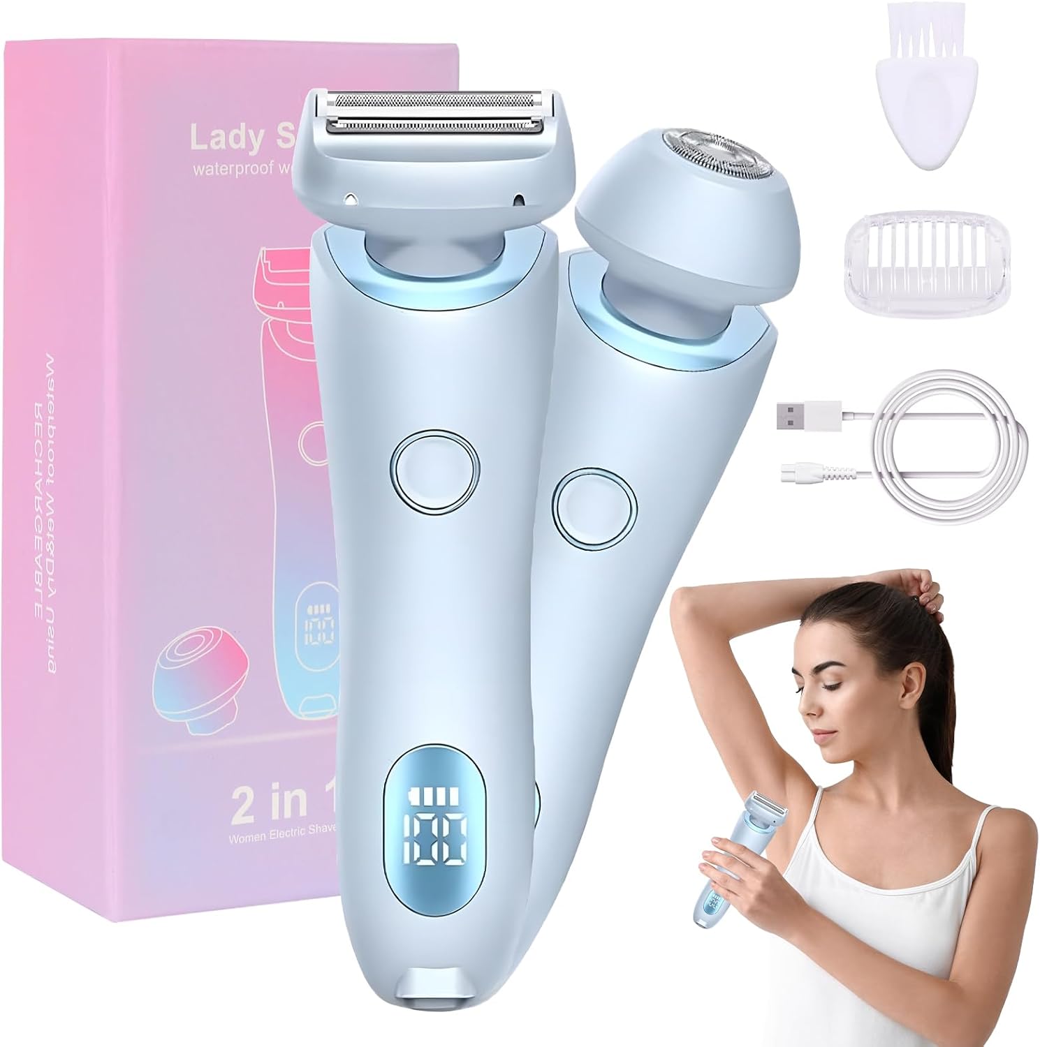 Rasoir électrique femme : tondeuse intime 2 en 1 pour un épilateur maillot élégant et pratique