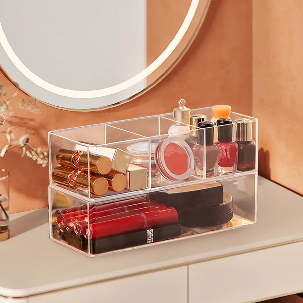 Boîte de rangement transparente pour maquillage : l'organiseur idéal pour une beauté toujours en ordre et à portée de main – Image 9