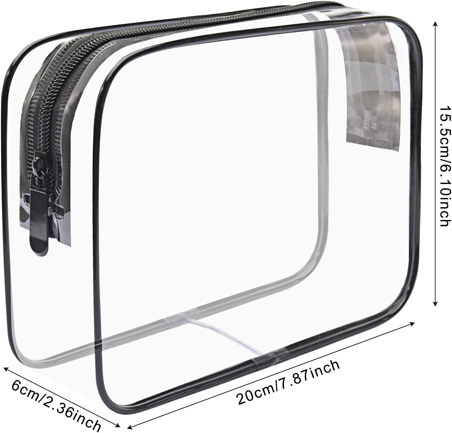 Trousse de toilette transparente : le lot de 2 parfait pour les voyageurs Conformes aux normes TSA, idéales pour un passage rapide à l'aéroport – Image 2