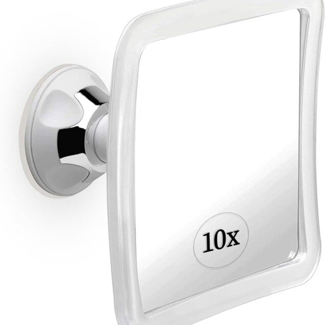 Miroir de maquillage grossissant x10 : le compagnon idéal pour les voyages et la salle de bain