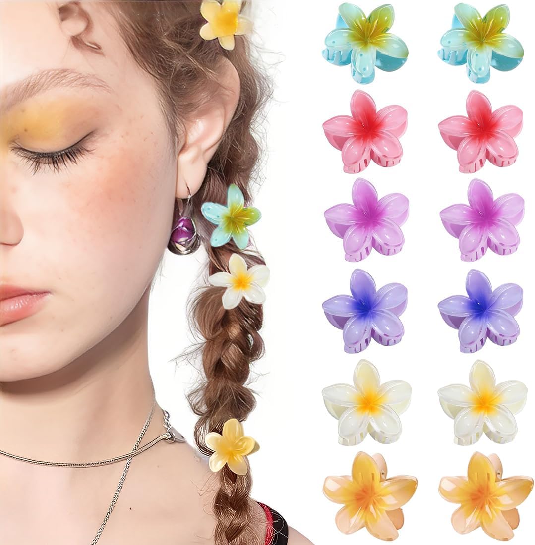 Mini pinces à cheveux antidérapantes en forme de fleur : 12 pièces pour les filles et les femmes élégantes   Des accessoires solides pour sublimer vos coiffures au quotidien