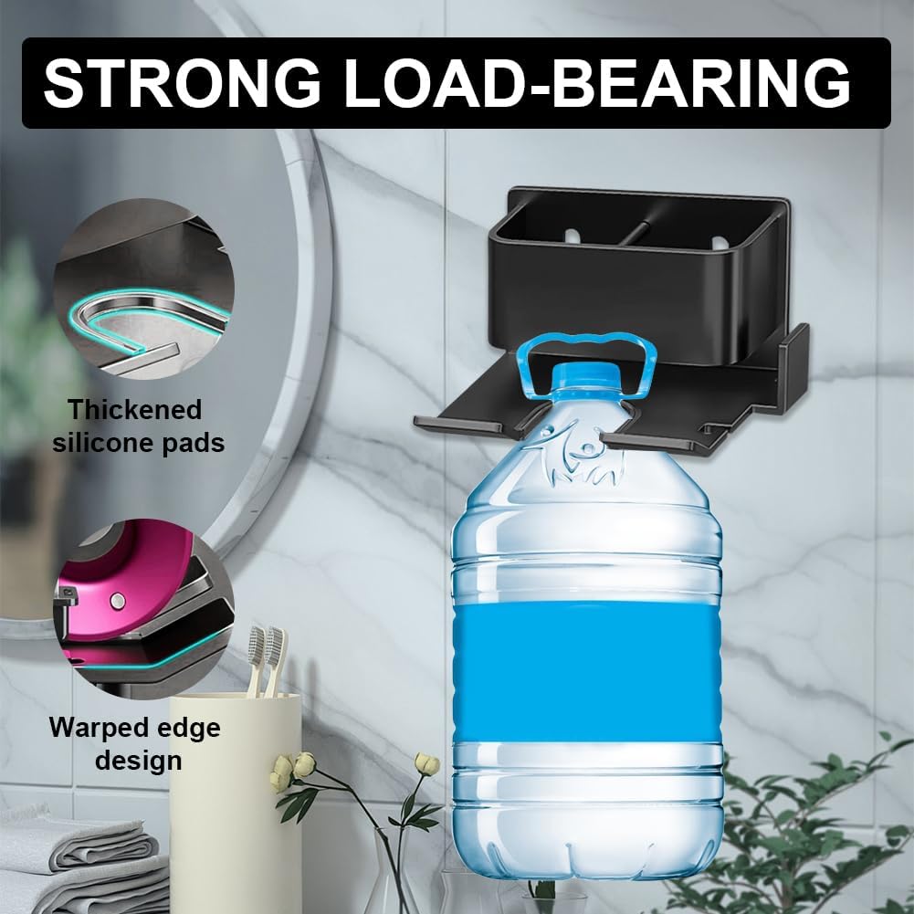 Support de sèche-cheveux sans perçage : pratique et élégant pour une salle de bain parfaitement organisée – Image 4