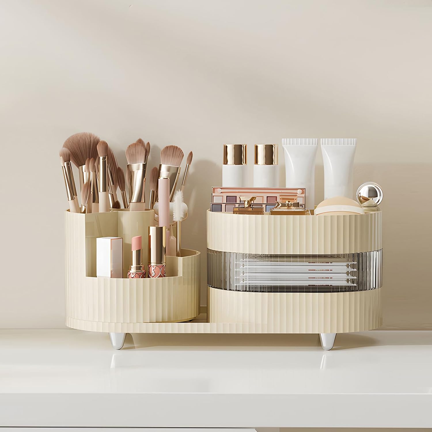Organisateur de maquillage rotatif 360 degrés : un rangement multifonctionnel pour les passionnées de beauté – Image 8