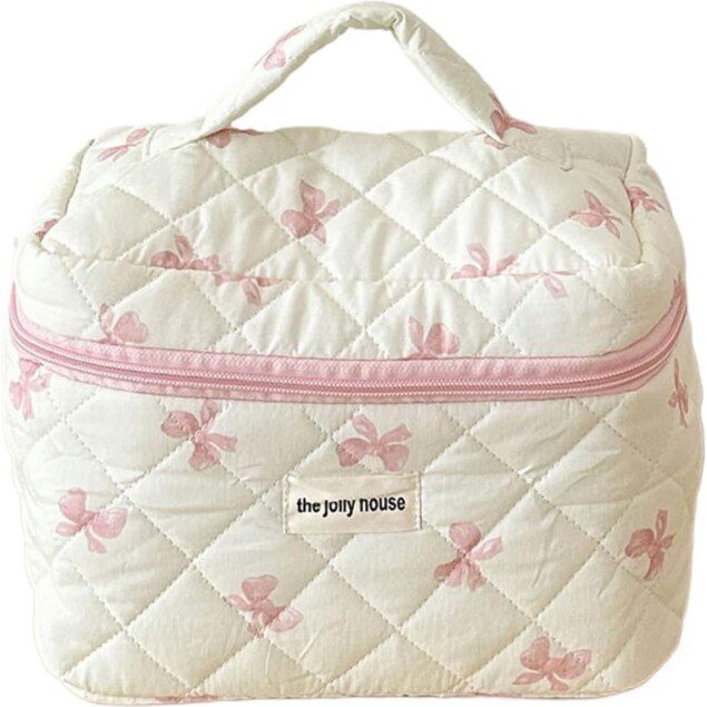 Trousse de toilette matelassée en coton doux : l'accessoire idéal pour les femmes élégantes en voyage