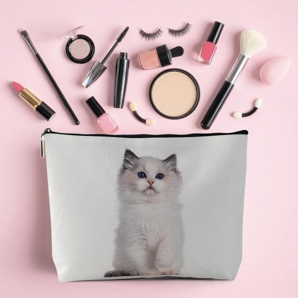 Pochette de maquillage stylée pour amoureux des chats : la trousse de toilette mignonne et portable idéale pour vos festivals et anniversaires – Image 7