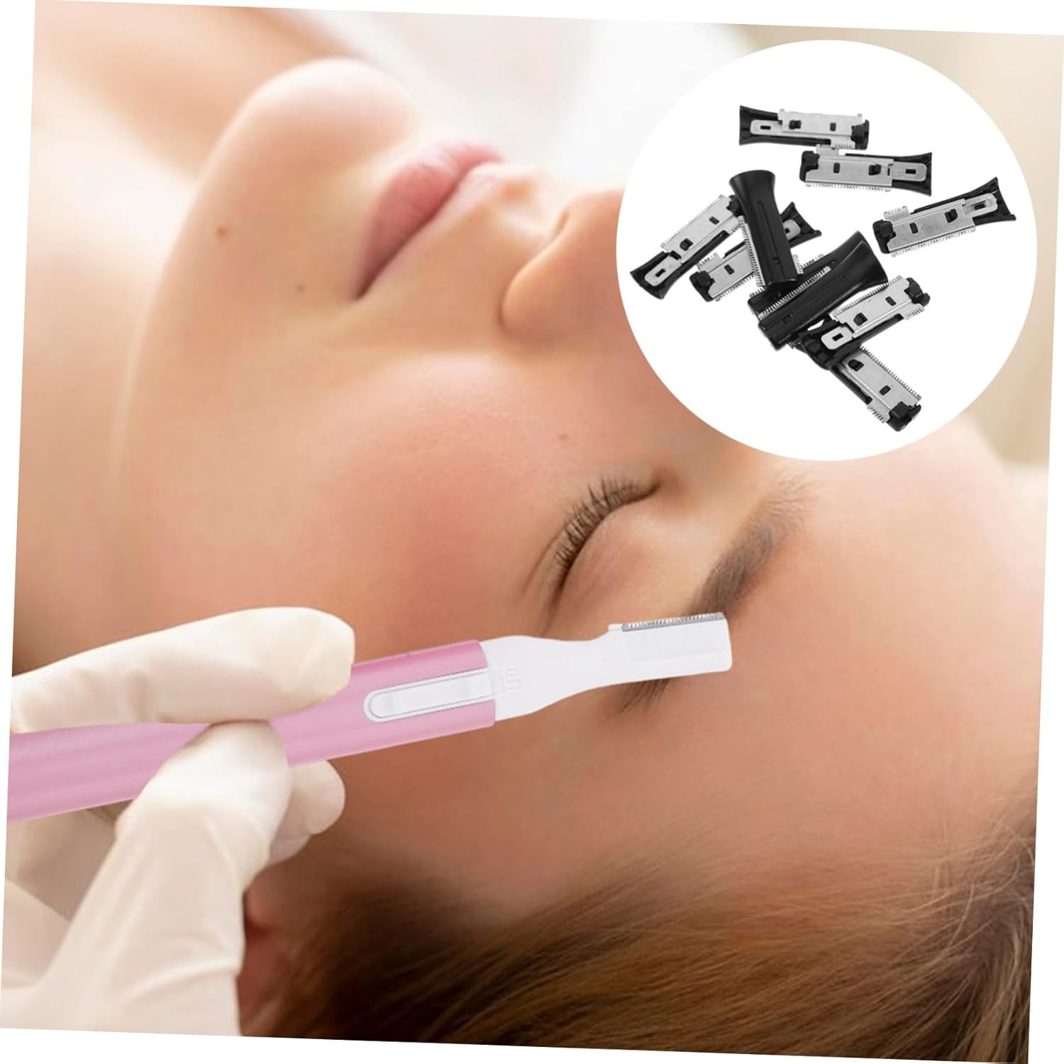 Accessoires de coupe des sourcils : 10 pièces pour une épilation précise et élégante Découvrez les lames de tondeuse à sourcils noires, idéales pour un soin personnel soigné – Image 8