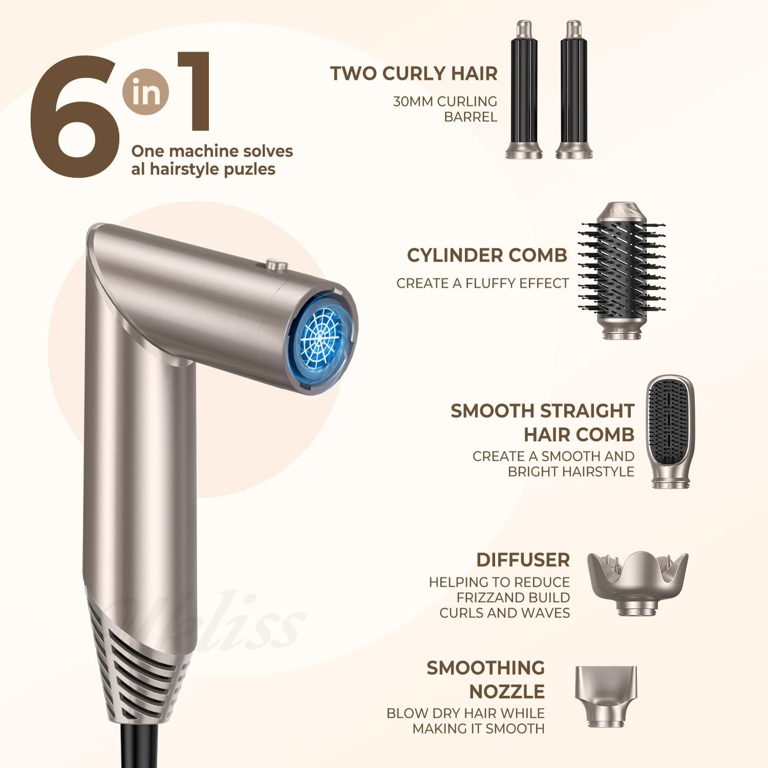 Transformez Vos Cheveux avec la Brosse Chauffante 6 en 1 – Image 7
