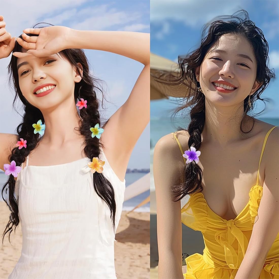 Mini pinces à cheveux antidérapantes en forme de fleur : 12 pièces pour les filles et les femmes élégantes Des accessoires solides pour sublimer vos coiffures au quotidien – Image 4