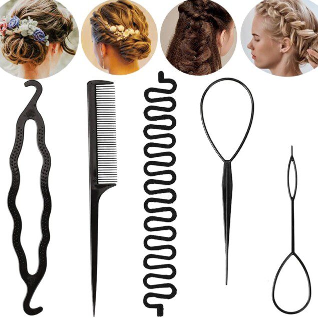 Outils Tressage: Styles Variés pour Débutantes et Enfants