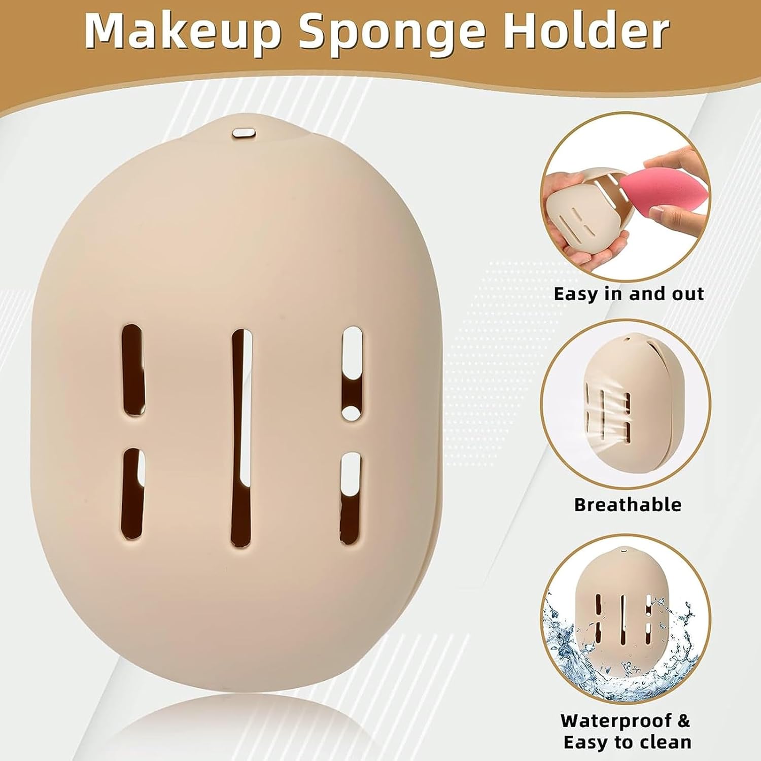 Étui à pinceau de maquillage en silicone : rangement pratique et élégant pour les passionnées de beauté en voyage – Image 4