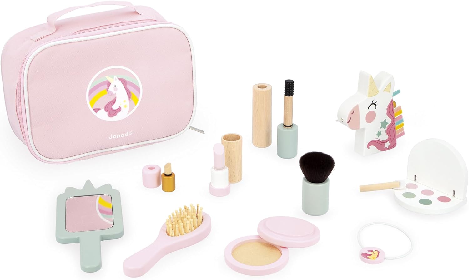 Malette beauté licorne : kit de maquillage en bois pour les petites créatrices dès 3 ans