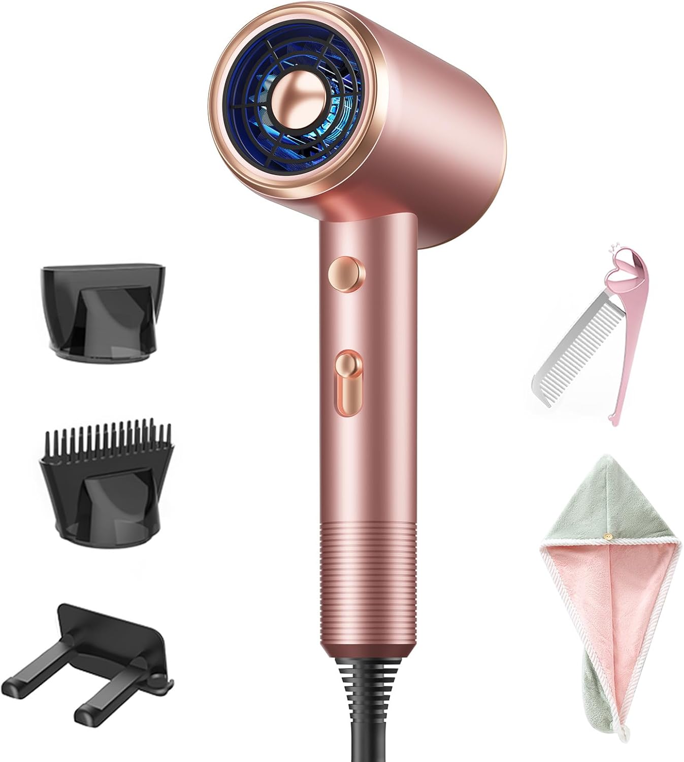 Sèche-cheveux ionique professionnel : l'allié parfait pour des cheveux brillants et soyeux Découvrez le séchoir à cheveux au design élégant, avec 3 niveaux de chauffage et de vitesse, idéal pour un coiffage rapide et efficace. Parfait pour les amateurs de soins capillaires !
