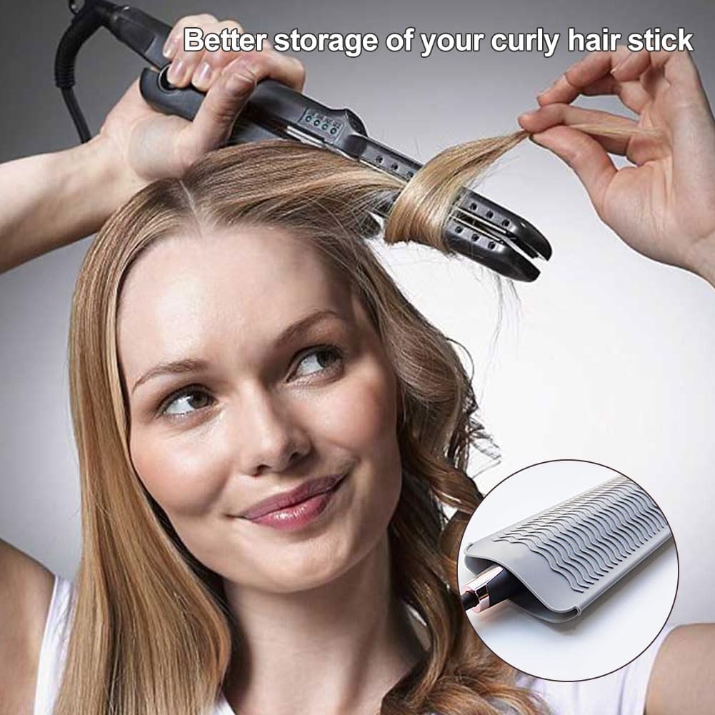 Tapis résistant à la chaleur : la pochette en silicone idéale pour fers à friser et lisseurs, pour des séances de coiffure sans souci – Image 2