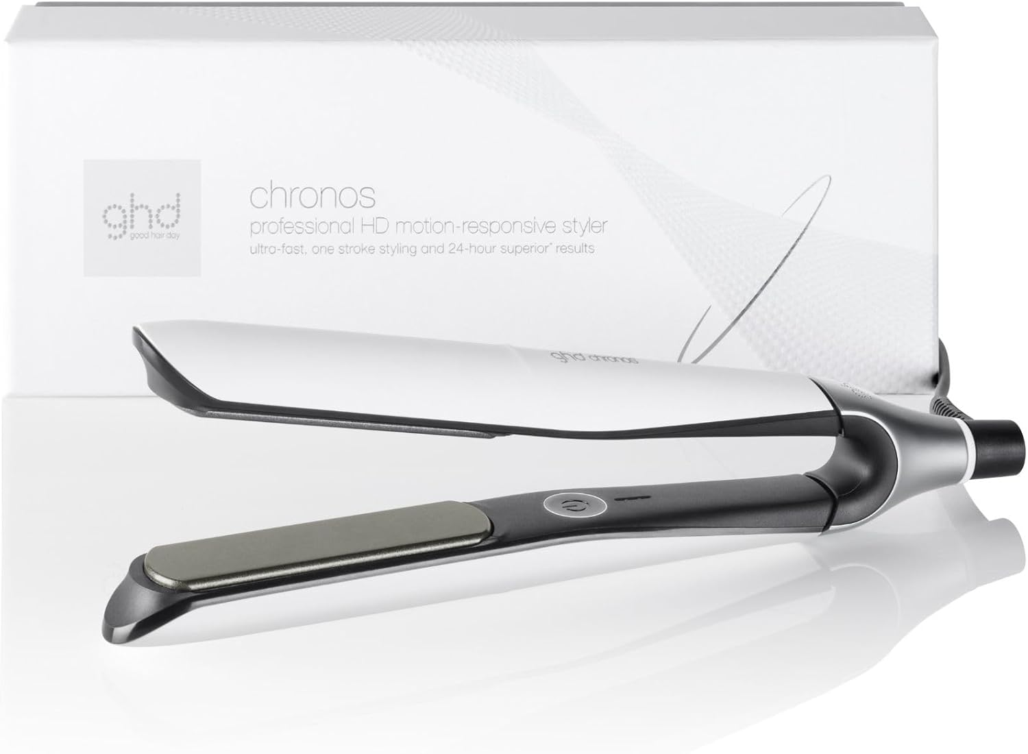 Lisseur ghd Chronos : le fer à lisser professionnel pour des cheveux brillants et lisses en un temps record Découvrez le lisseur ghd Chronos, idéal pour tous types de cheveux, qui vous garantit un coiffage 3x plus rapide, avec 2x moins de frisottis et sans chaleur extrême.