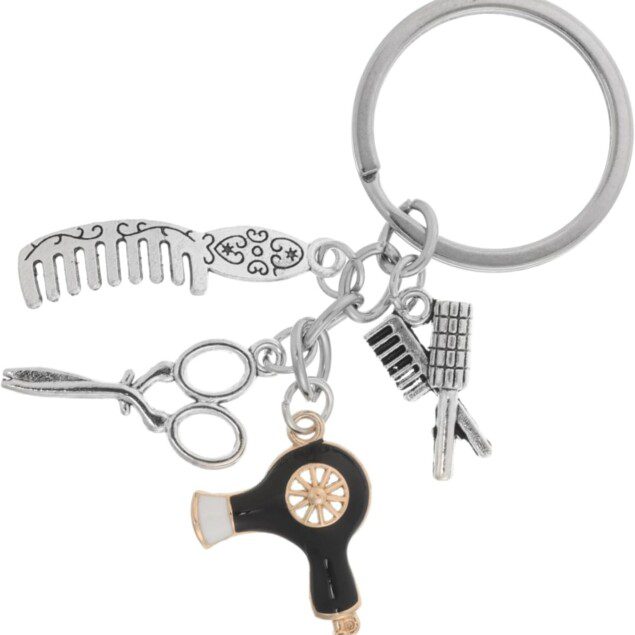 Outil de coiffure : porte-clés élégant pour coiffeurs et barbiers, alliant style et praticité