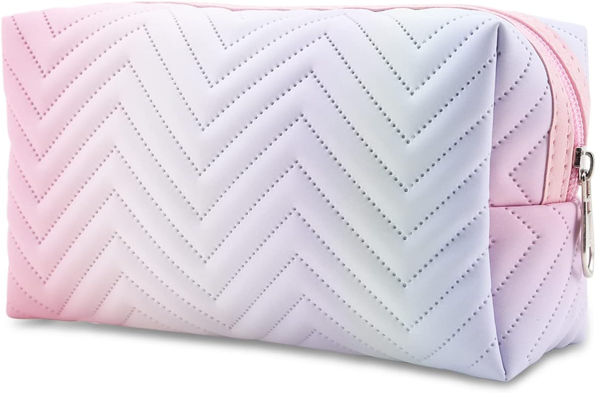 Grand sac de maquillage à fermeture éclair : le compagnon idéal pour femmes et filles en voyage Sac de toilette pliable et étanche pour un rangement pratique et élégant