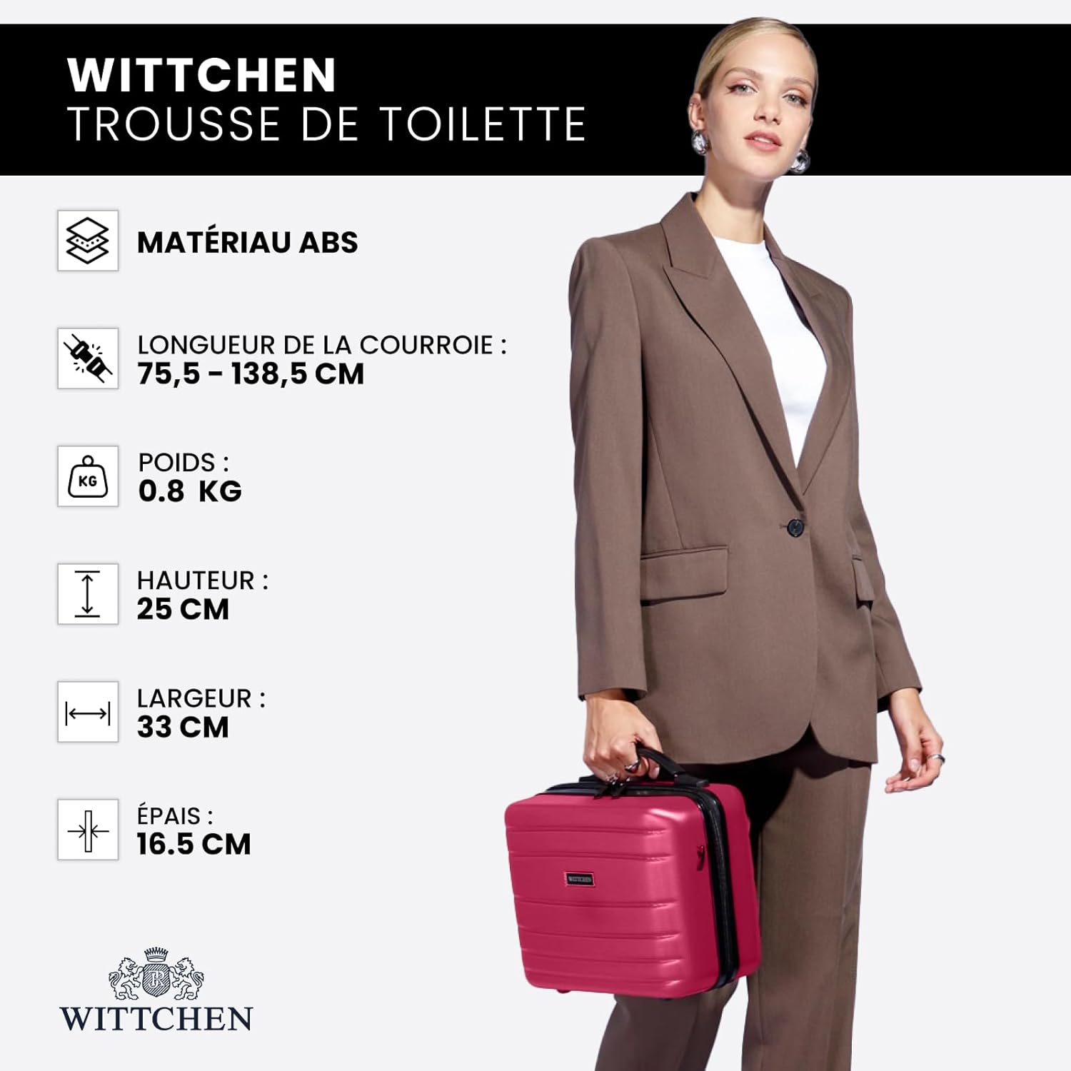 Valise rigide en ABS : l'alliée parfaite pour les voyageurs modernes Découvrez notre bagage à main avec 4 roulettes pivotantes et serrure à combinaison pour un voyage en toute sérénité – Image 7